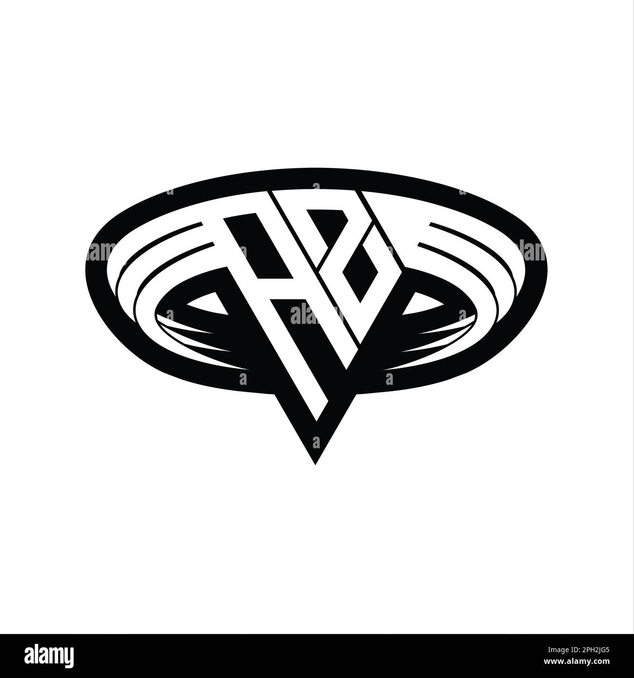 AZ Logo monogram letter with triangle shape slice isolated outline ...