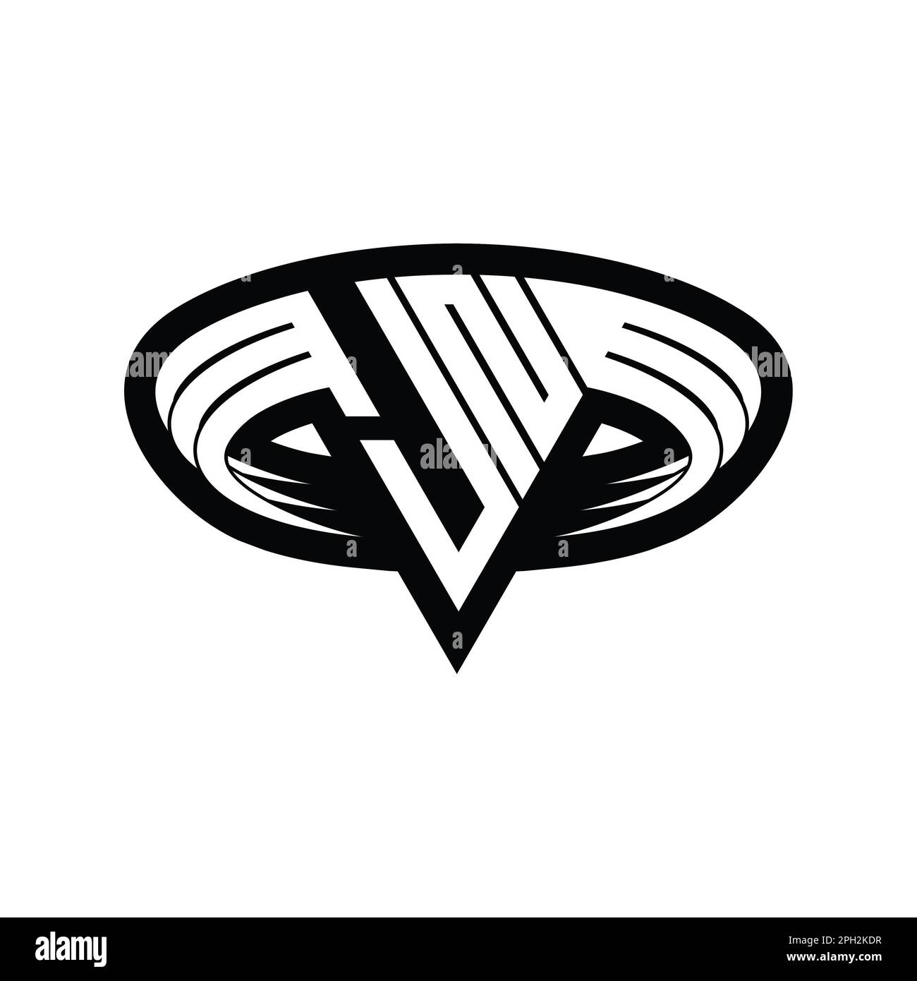 JN Logo monogram letter with triangle shape slice isolated outline ...