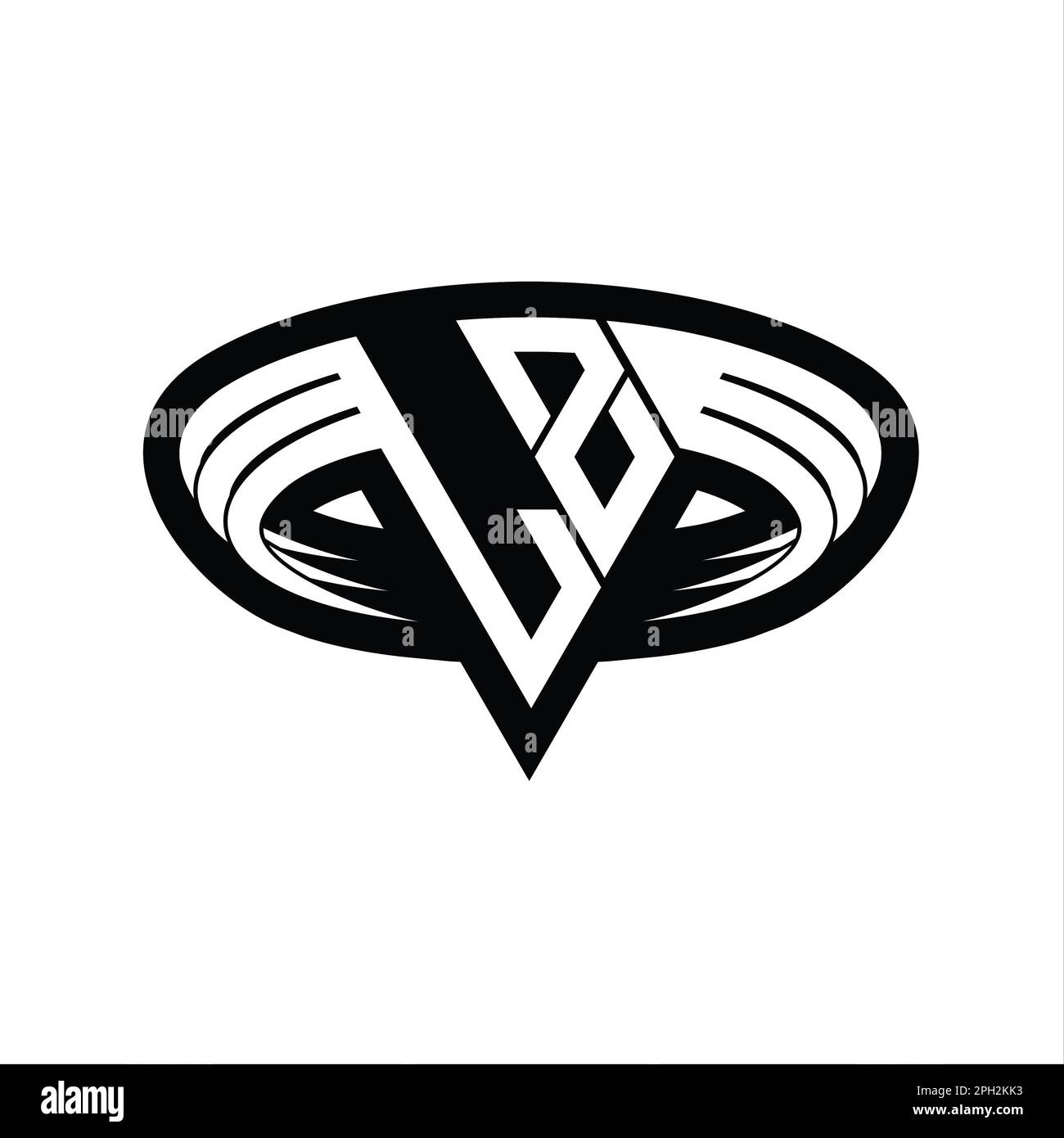 LZ Logo monogram letter with triangle shape slice isolated outline ...