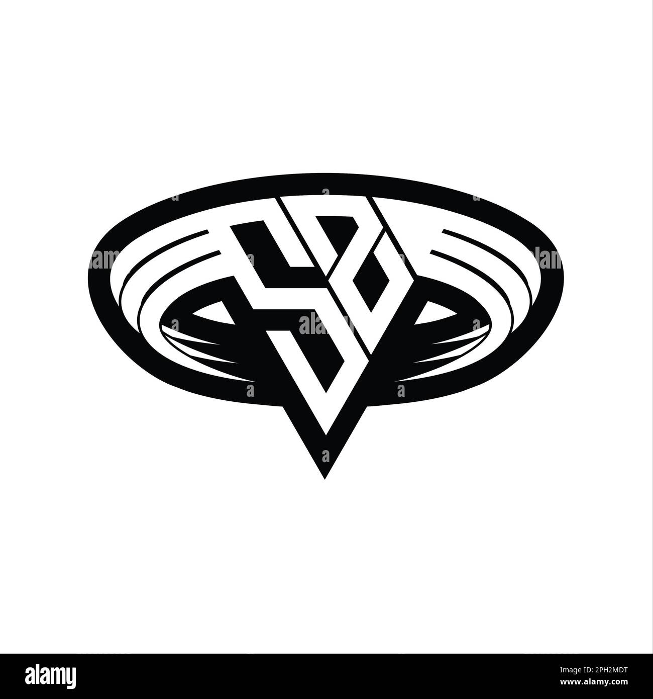 SZ Logo monogram letter with triangle shape slice isolated outline ...