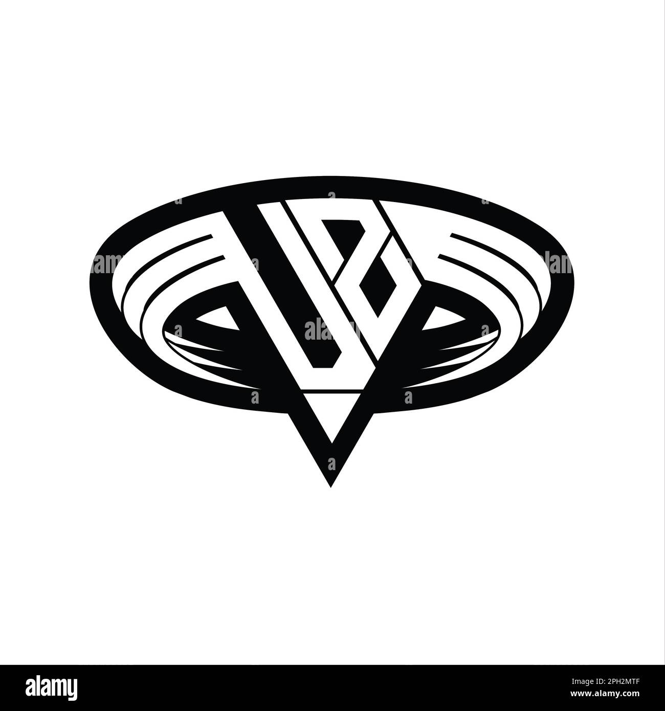 VZ Logo monogram letter with triangle shape slice isolated outline ...