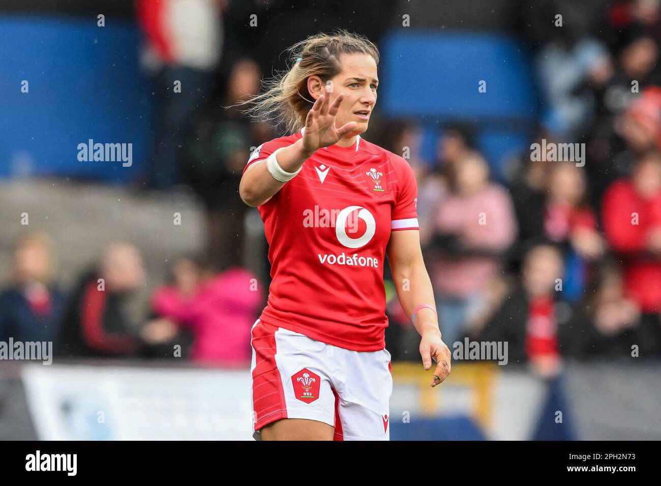 Kerin Lake of Wales during the TikTok Women’s Six Nations match Wales vs Ireland at BT Cardiff Arms Park, Cardiff, United Kingdom, 25th March 2023  (Photo by Craig Thomas/News Images) Stock Photo