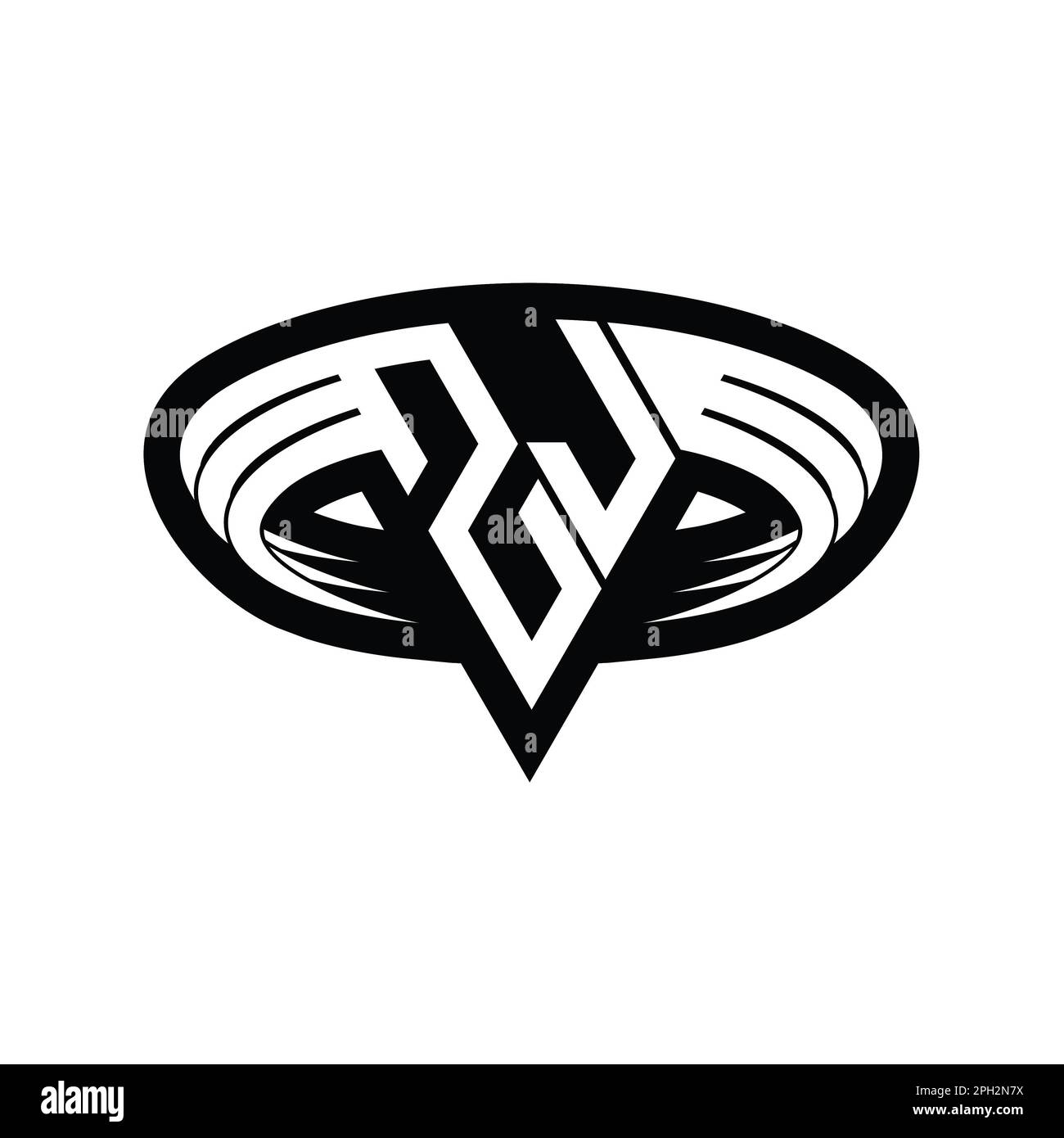 ZJ Logo monogram letter with triangle shape slice isolated outline ...