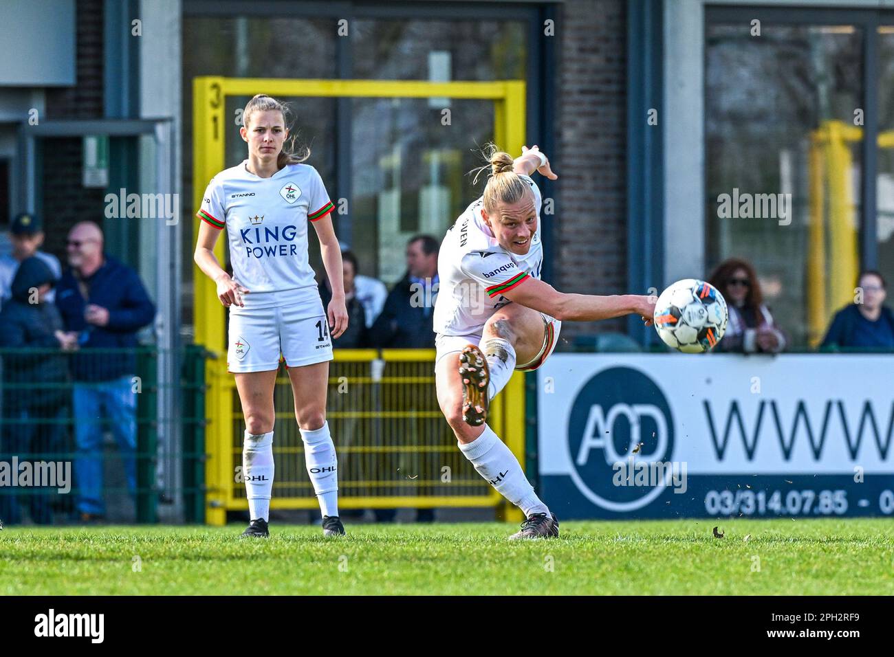 Zaventem, Belgium. 25th Mar, 2023. Ella Van Kerkhoven (3) of OHL