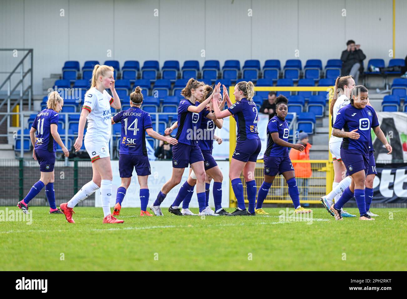 Zaventem, Belgium. 25th Mar, 2023. Marie Minnaert (16) of Anderlecht