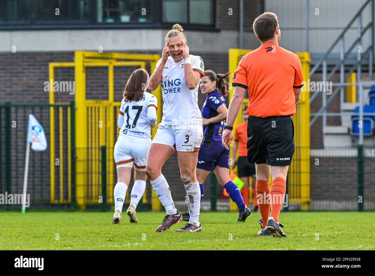 Zaventem, Belgium. 25th Mar, 2023. Ella Van Kerkhoven (3) of OHL