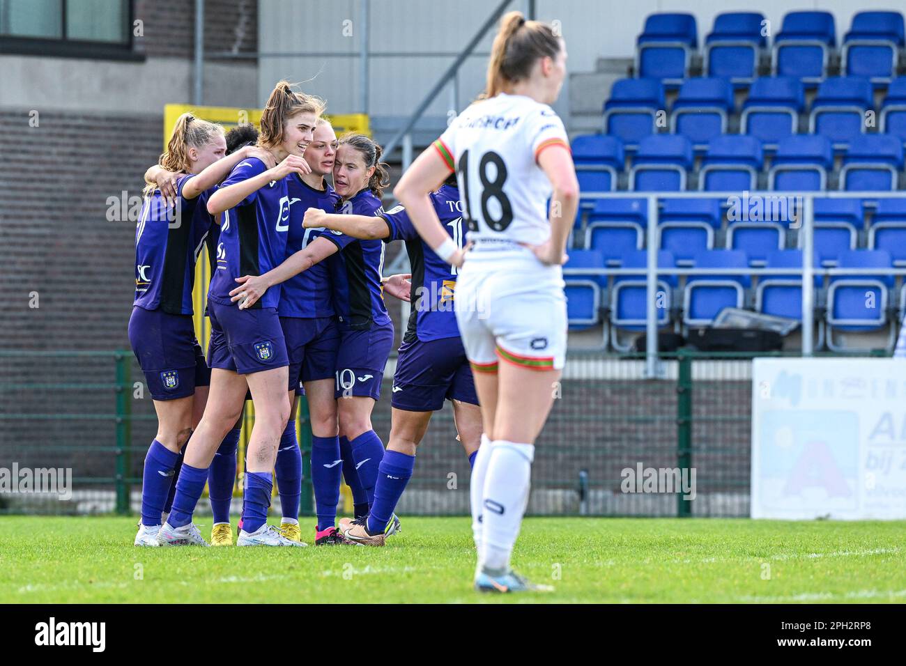 Zaventem, Belgium. 25th Mar, 2023. Marie Minnaert (16) of Anderlecht