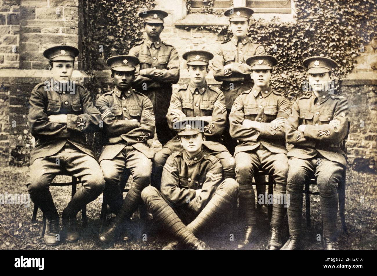 Army cadets in an Officers' Training Corps c.1908-1923. Stock Photo