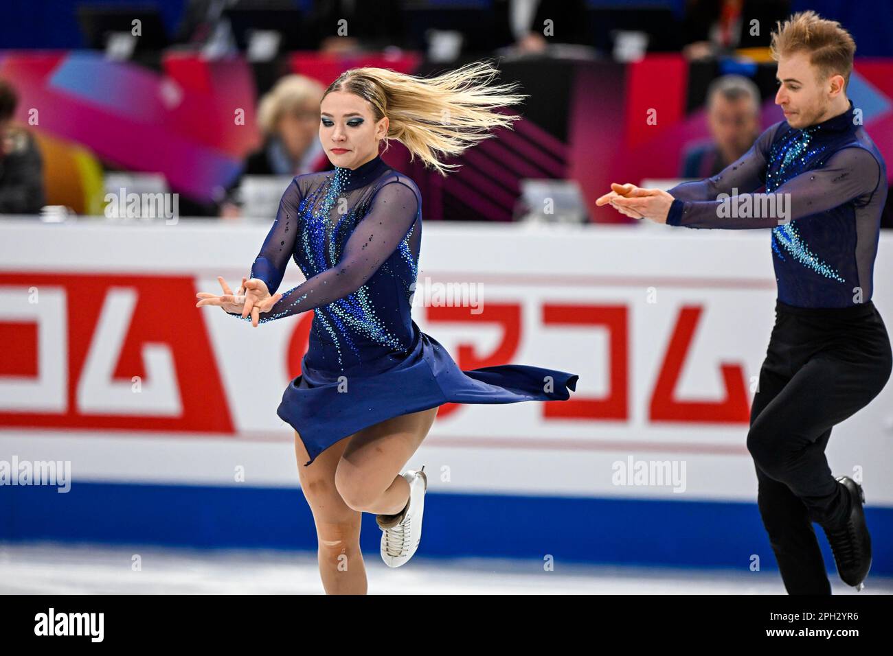 SAITAMA, JAPAN - MARCH 25: Natalie Taschlerova and Filip Taschler of Czech Republic competes in the Ice Dance Free Dance during the ISU World Figure Skating Championships 2023 at Saitama Super Arena on March 25, 2023 in Saitama, Japan (Photo by Pablo Morano/BSR Agency) Stock Photo