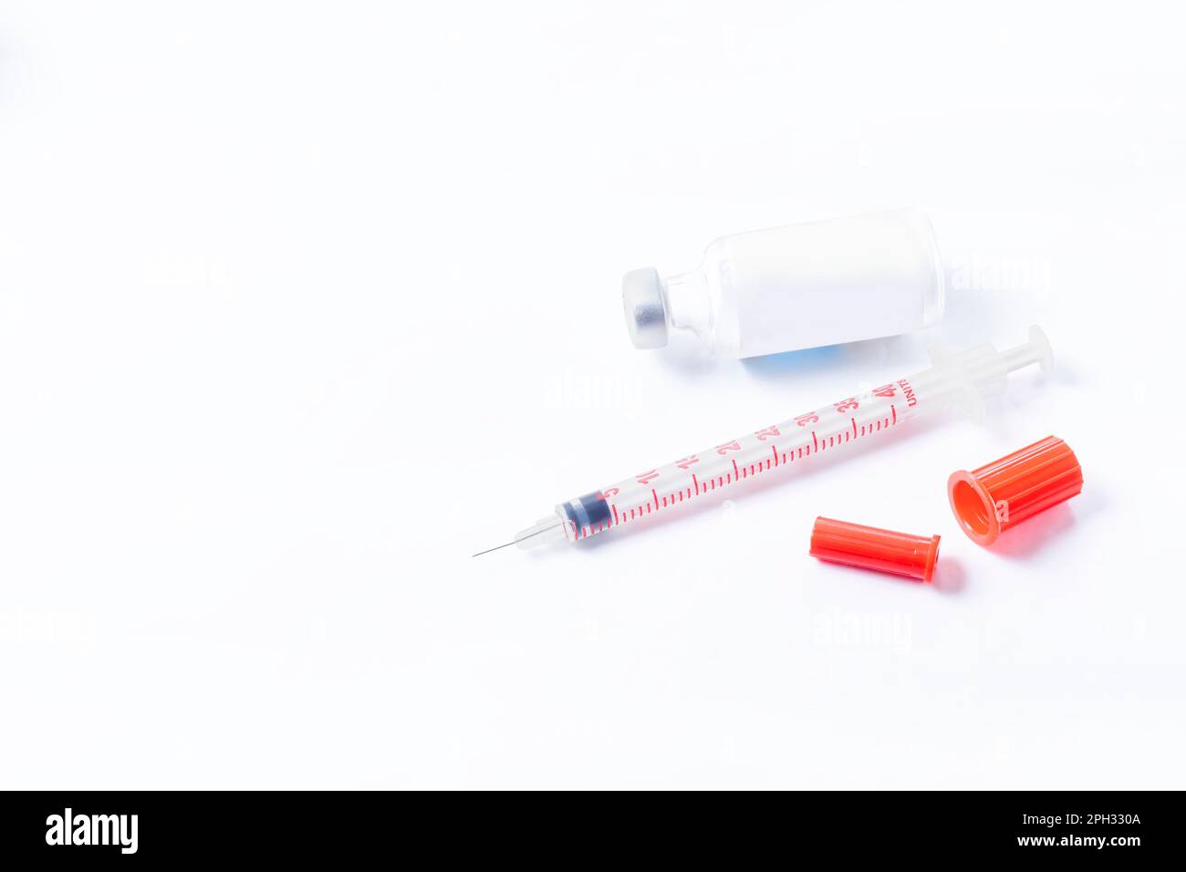 Syringes and glass vials isolated on white background Stock Photo Alamy