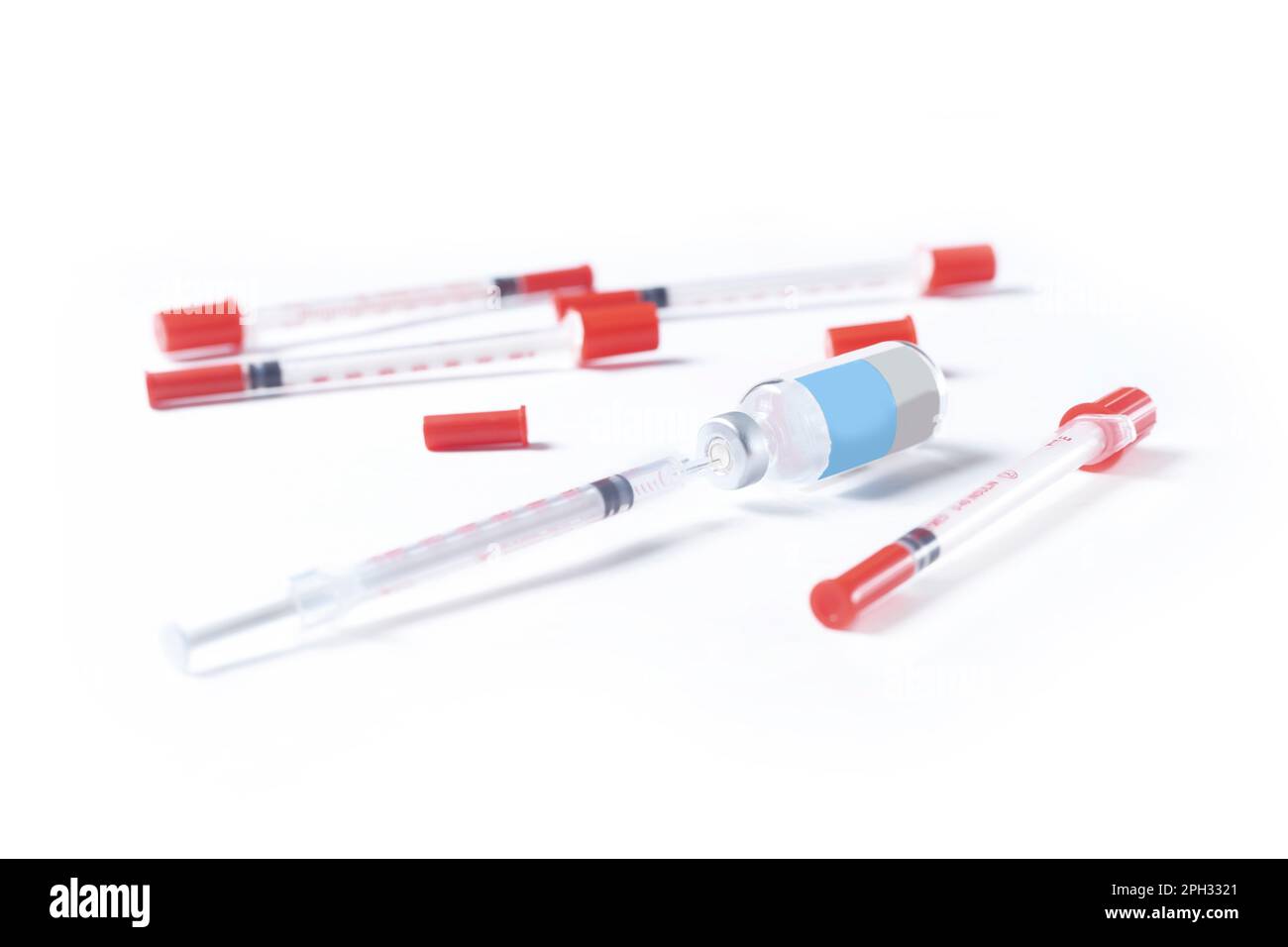 Syringes and glass vials isolated on white background Stock Photo Alamy