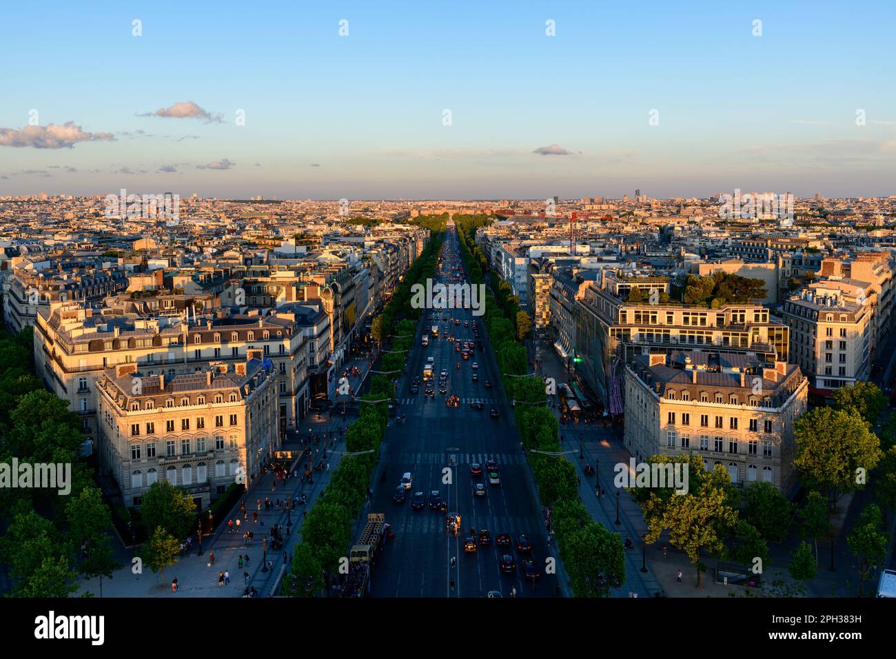 Avenue des Champs Elysees. View of the facade of Louis Vuitton with  decoration by a contemporary artist Stock Photo - Alamy