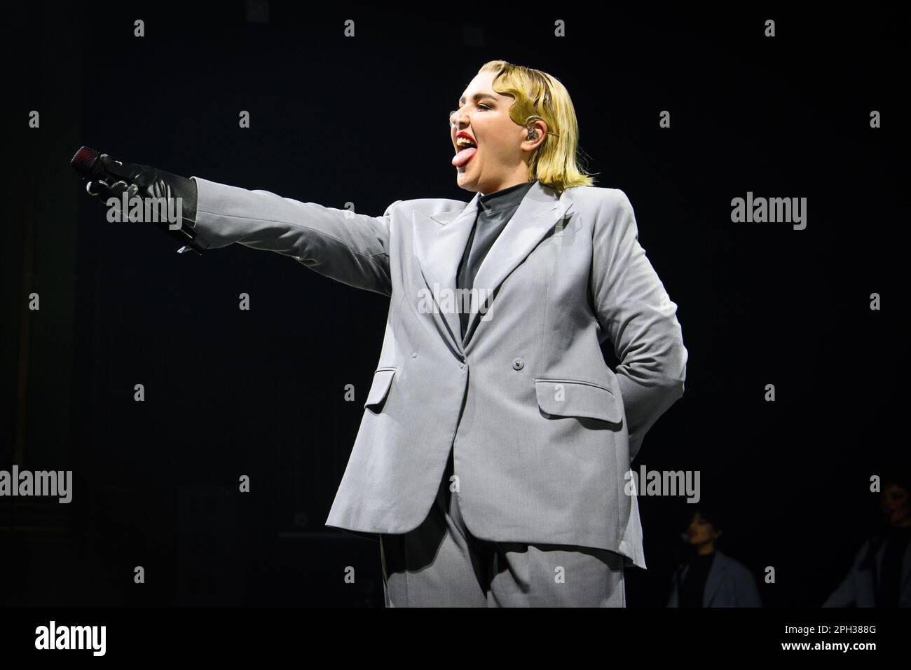 London, UK. 25th Mar, 2023. Self Esteem performing at the Hammersmith