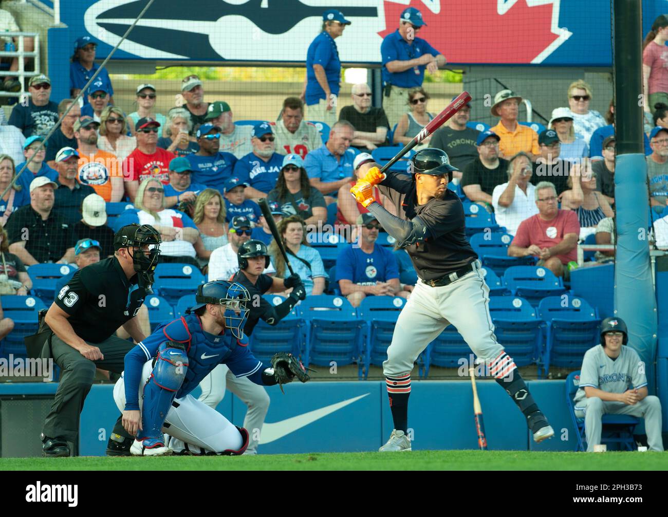 Dunedin, The United States. 25th Mar, 2023. Detroit Tigers' Tyler Alexander  delivers a pitch during a spring training game against the Toronto Blue  Jays at TD Ballpark in Dunedin, Fla., Saturday, March