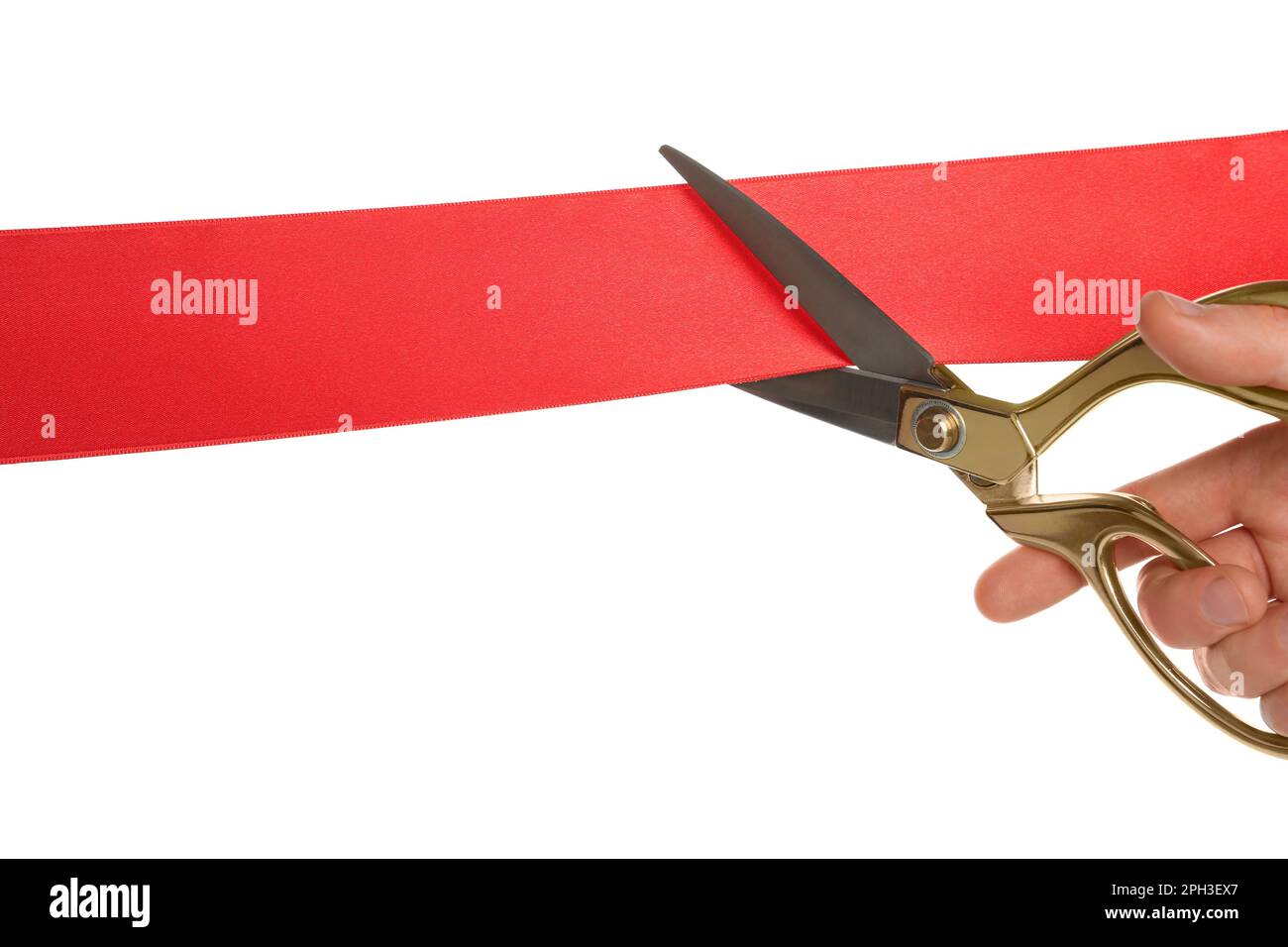 Person cutting red ribbon adult man hi-res stock photography and images ...