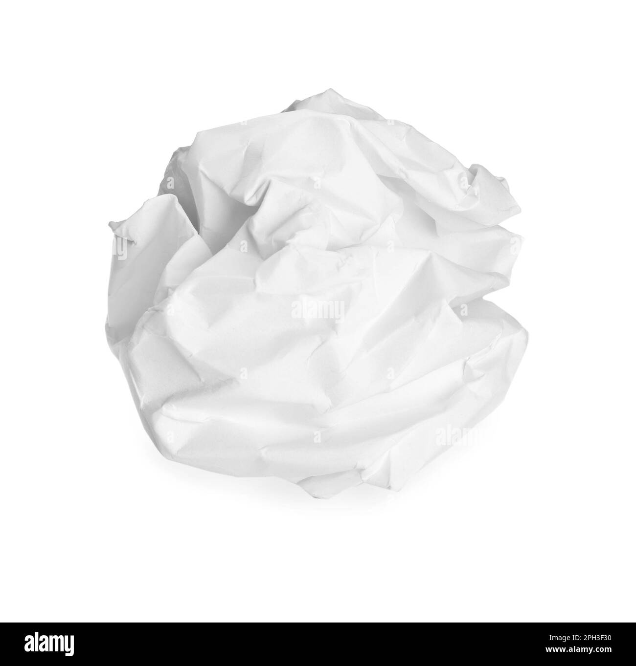 Crumpled sheet of paper isolated on white Stock Photo Alamy