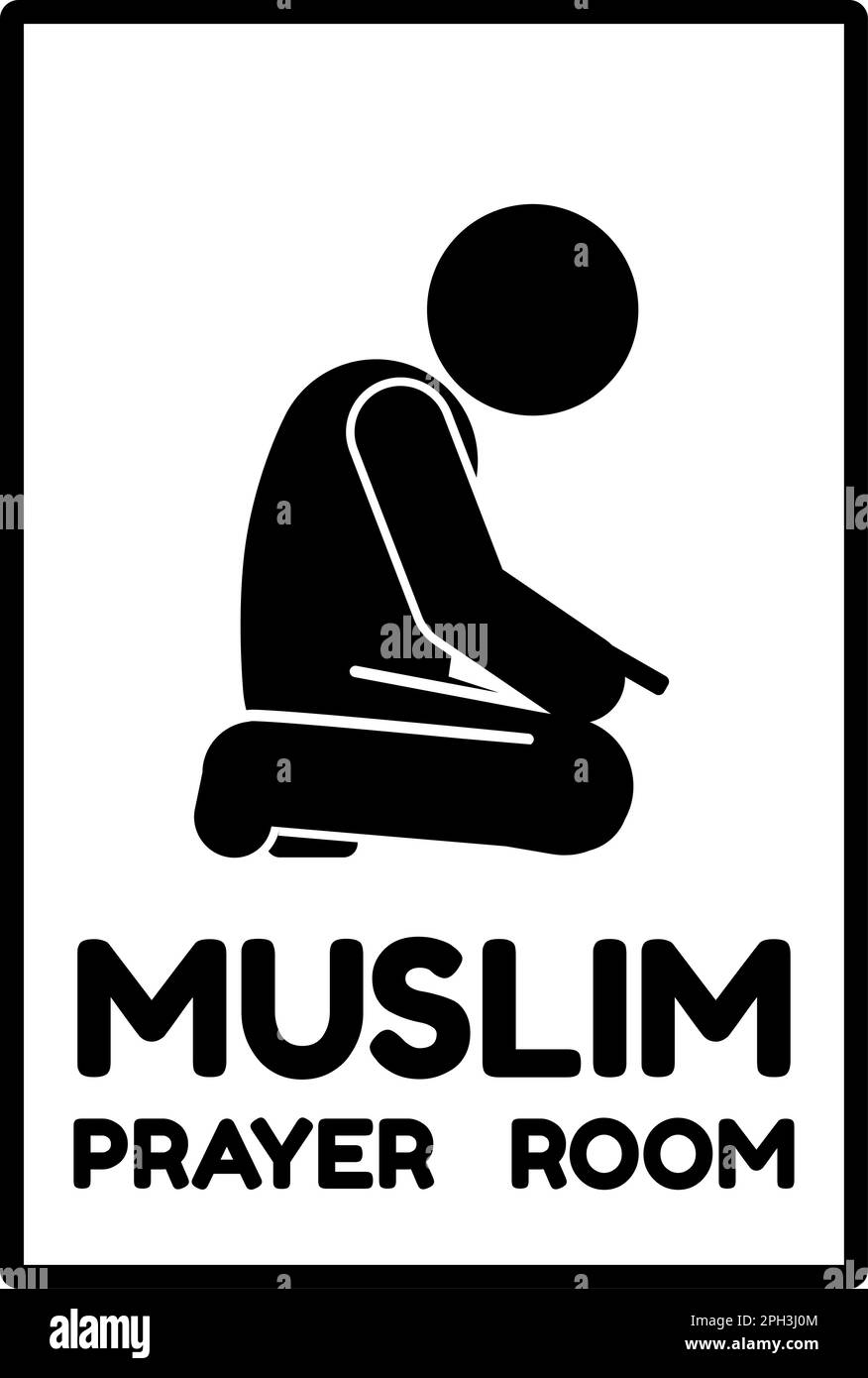 illustration of a Muslim praying, illustration of a Muslim prayer movement.Muslim prayer place,muslim prayer room. islamic Stock Vector