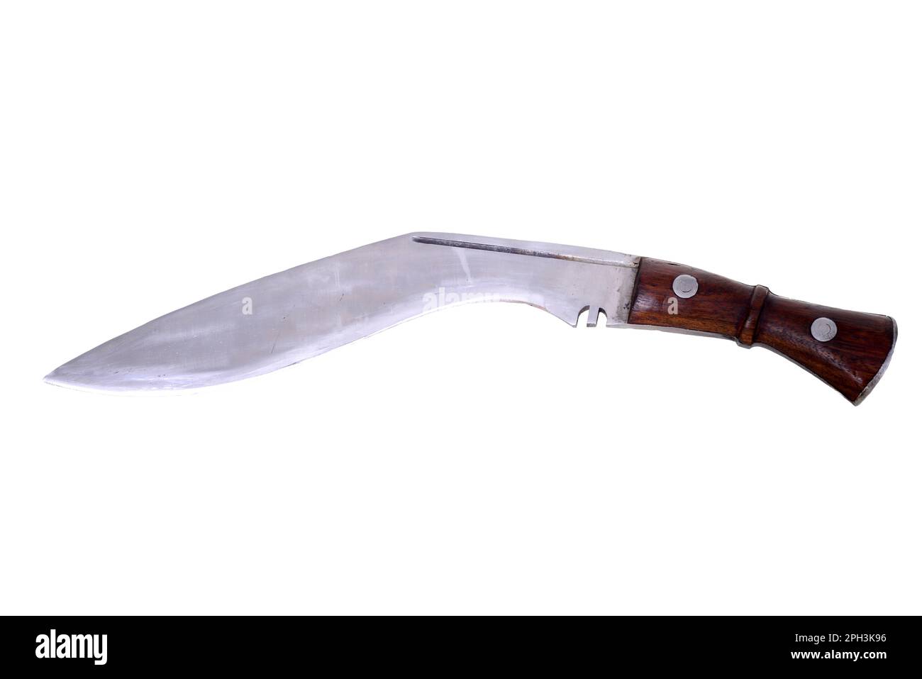 Gurkhas kukri knife traditional dagger, indian, sikh isolated over black Stock Photo