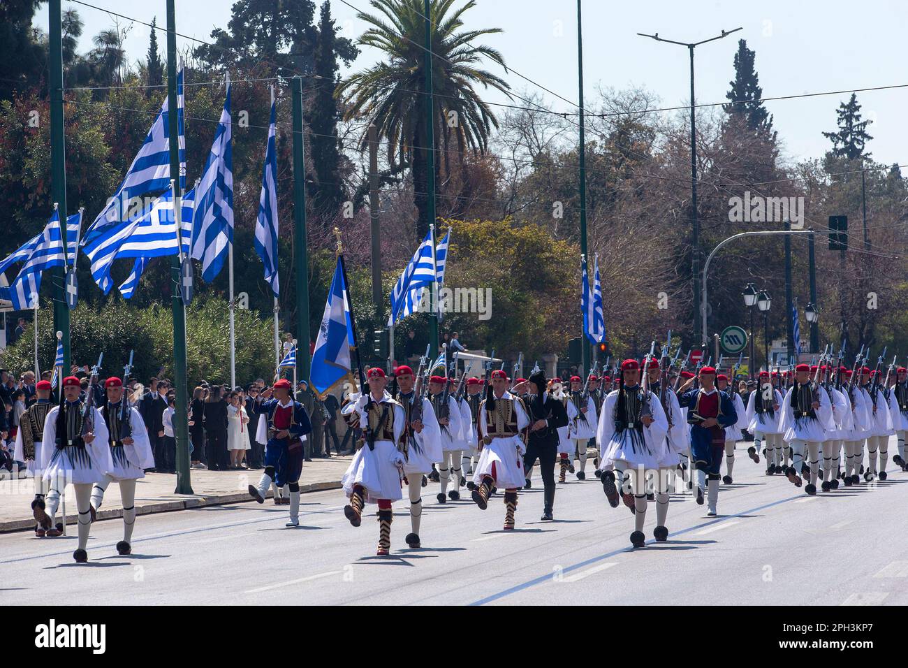 Athens, Greece. 25th Mar, 2023. Members of Greece's Presidential Guard