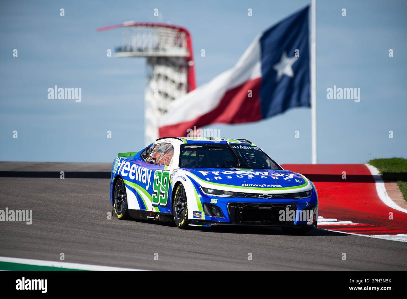 The Americas. 25th Mar, 2023. Daniel Suarez (99) NASCAR Cup Series driver with Trackhouse Racing, qualifying round at the EchoPark Automotive Grand Prix, Circuit of The Americas