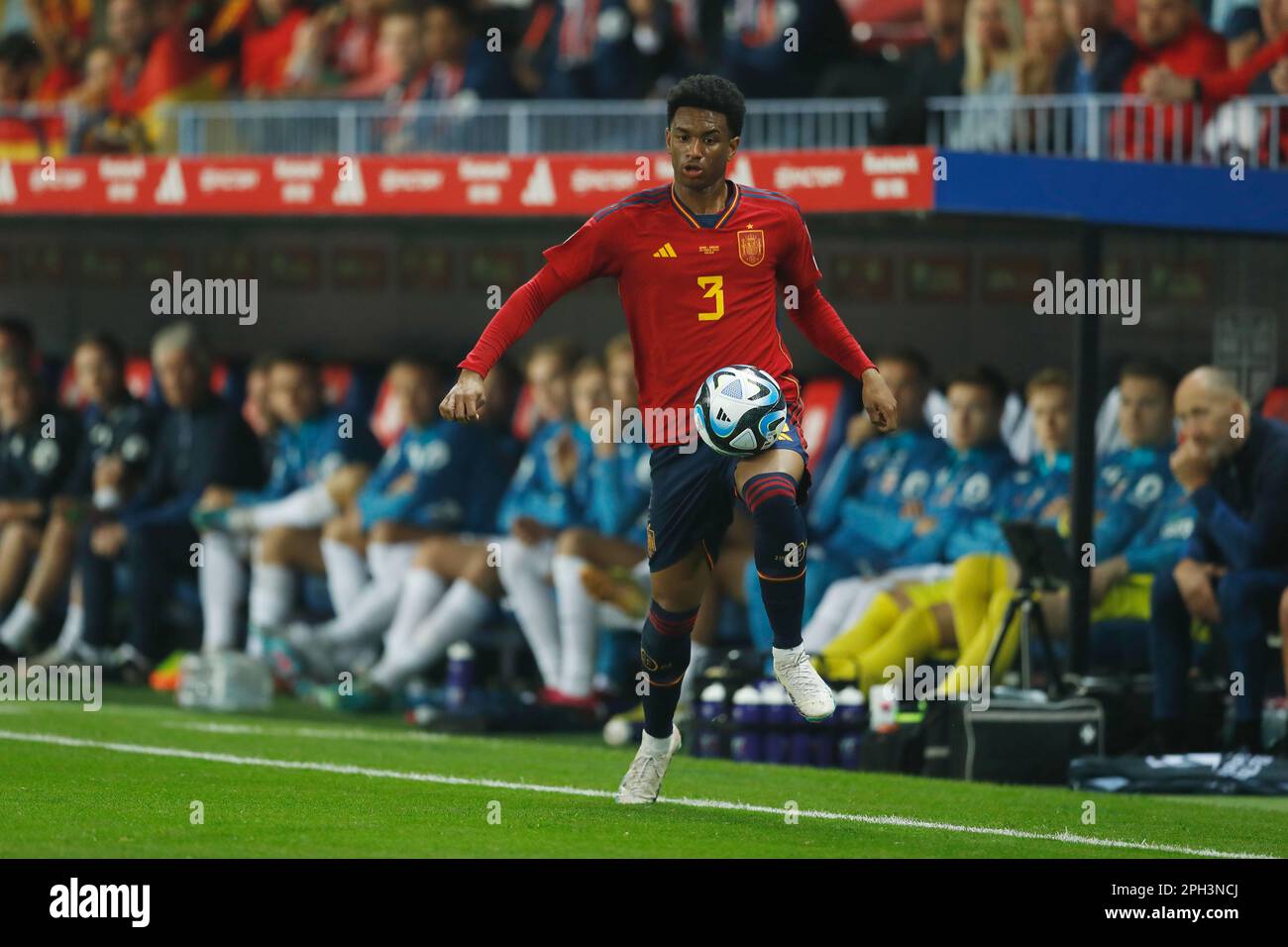 Malaga, Spain. 25th Mar, 2023. Alejandro Balde (ESP) Football/Soccer