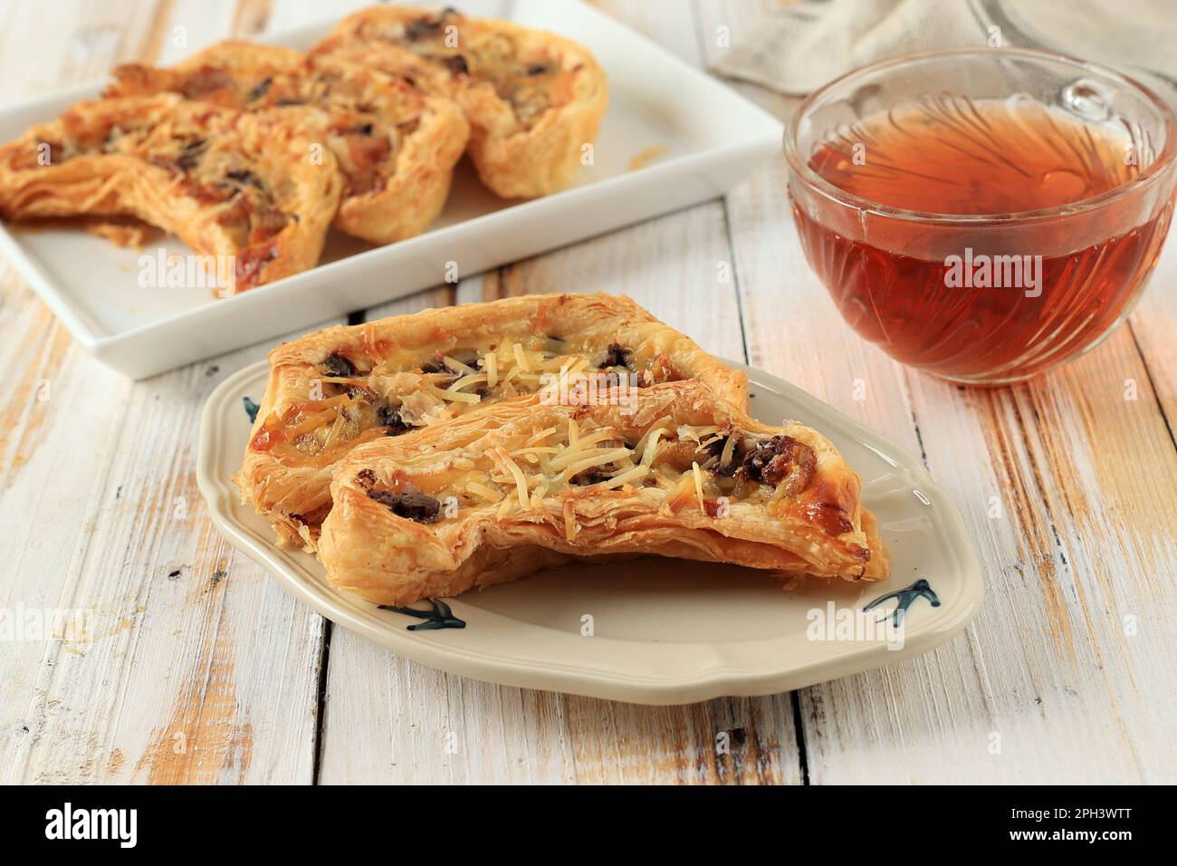 Banana Milk Crispy Pastry, Pastry Sheet Shaped Banana, Baked with
