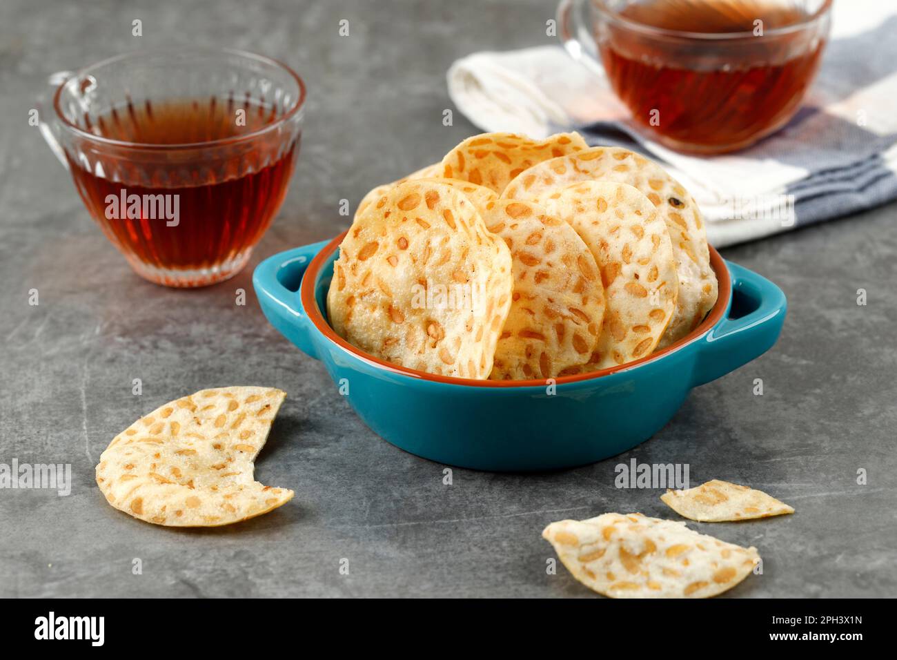 Tempeh Chips or Keripik Tempe, Favorite Cracker from Indonesia, Deep