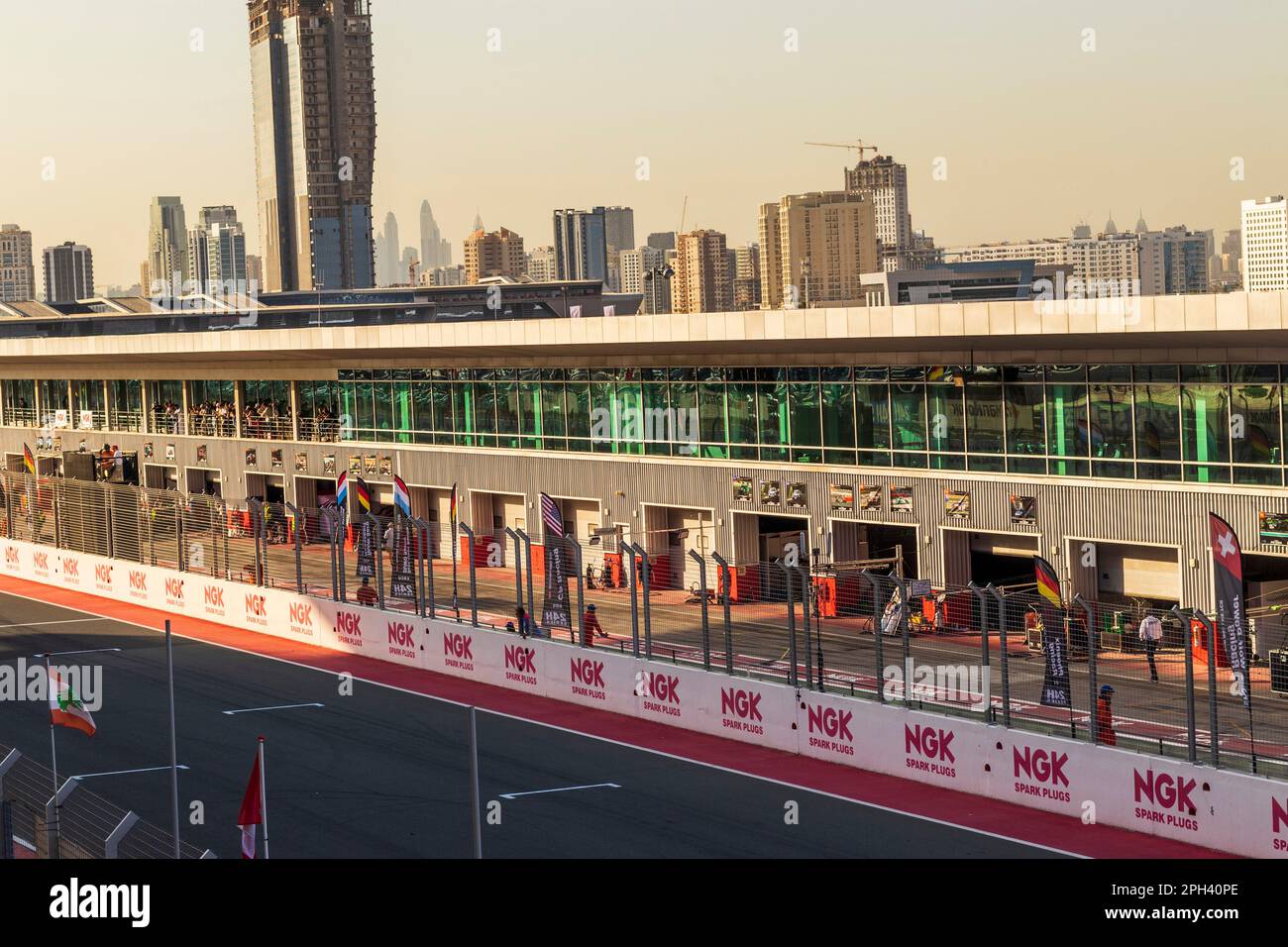Dubai, UAE - 01.14.2023 - Racing cars on Dubai Autodrome circuit during ...