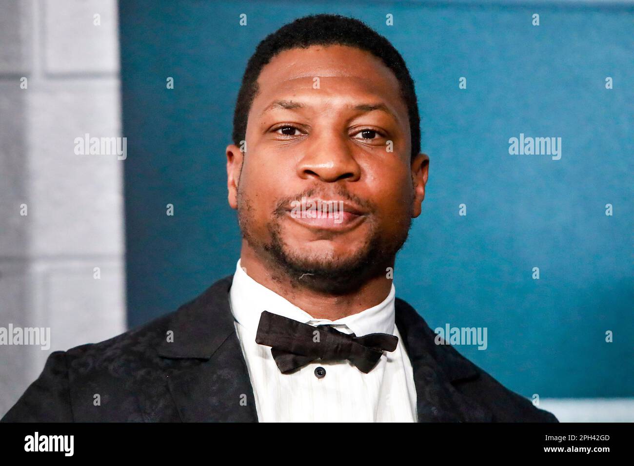 Los Angeles, California, USA. 27th Feb, 2023. LOS ANGELS, CA - FEB 27, 2023: Jonathan Majors at the premiere of Creed III at the TCL Chinese Theatre IMAX (Credit Image: © Nina Prommer/ZUMA Press Wire) EDITORIAL USAGE ONLY! Not for Commercial USAGE! Stock Photo