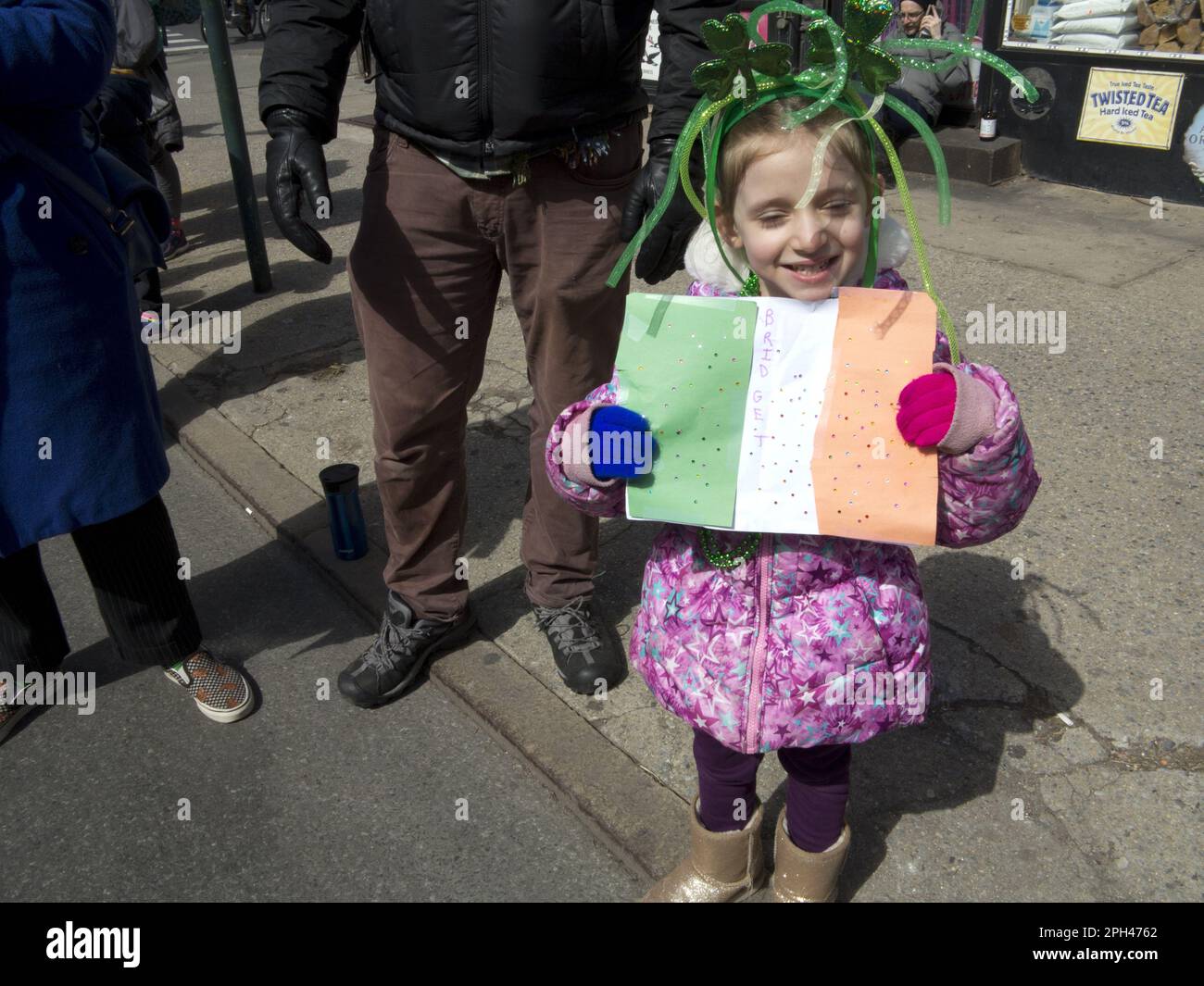 St.Patrick's Day Parade in Park Slope, Brooklyn, NY Stock Photo