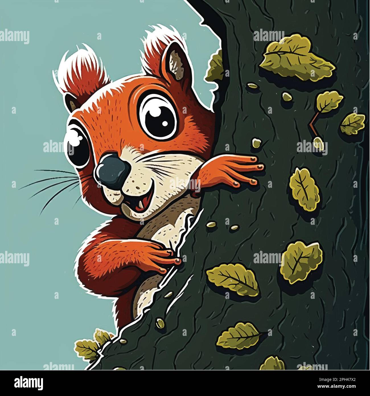 surprise Squirrel eating Ants Climbing a Tree (Ma Yi Shang Shu