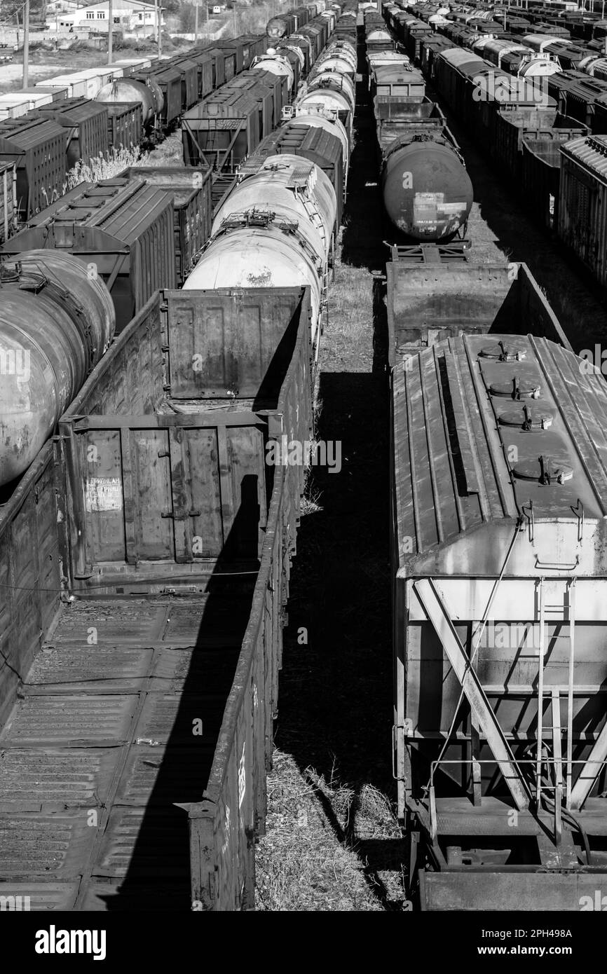 Kherson train station. Following the evacuation of the city, the