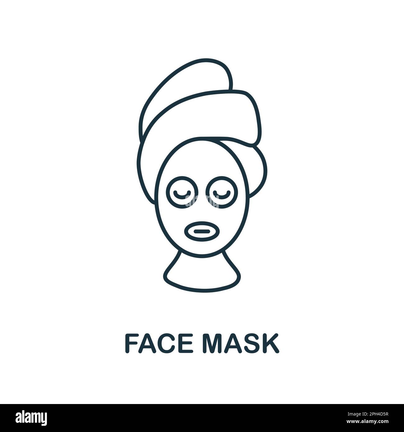 Face Mask line icon. Simple element from skin care collection. Creative