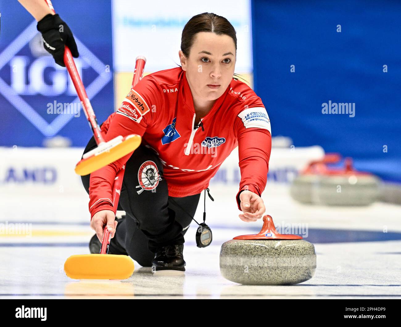 Val Sweeting, Canada, in action during the match between Canada