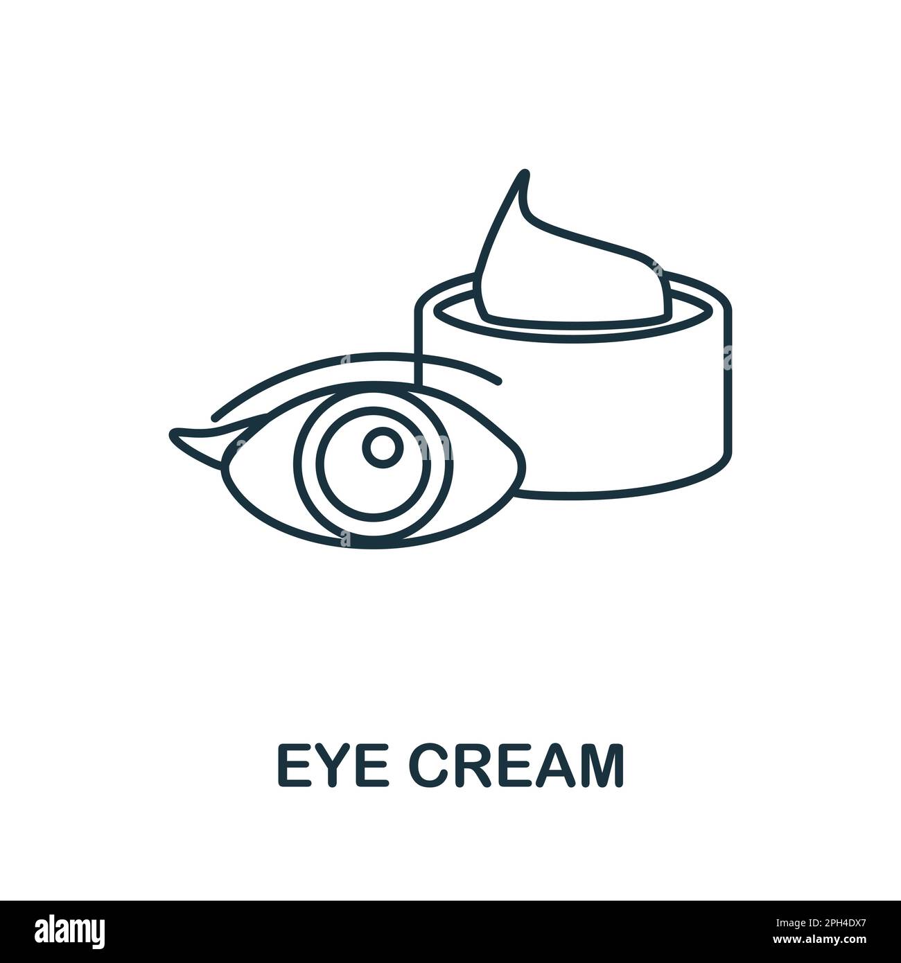 Eye Cream line icon. Simple element from skin care collection. Creative ...