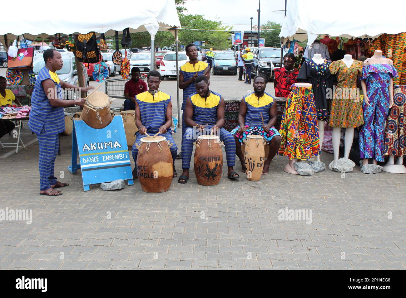 Ghanaian Cultural Troupe Stock Photo
