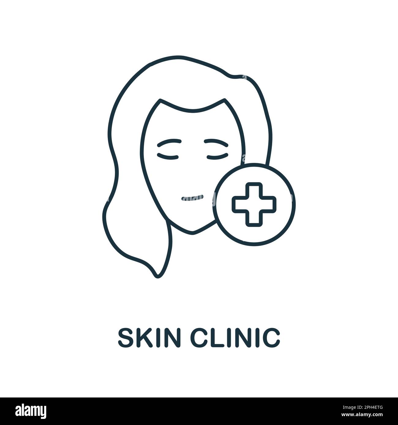 Skin Clinic line icon. Simple element from skin care collection
