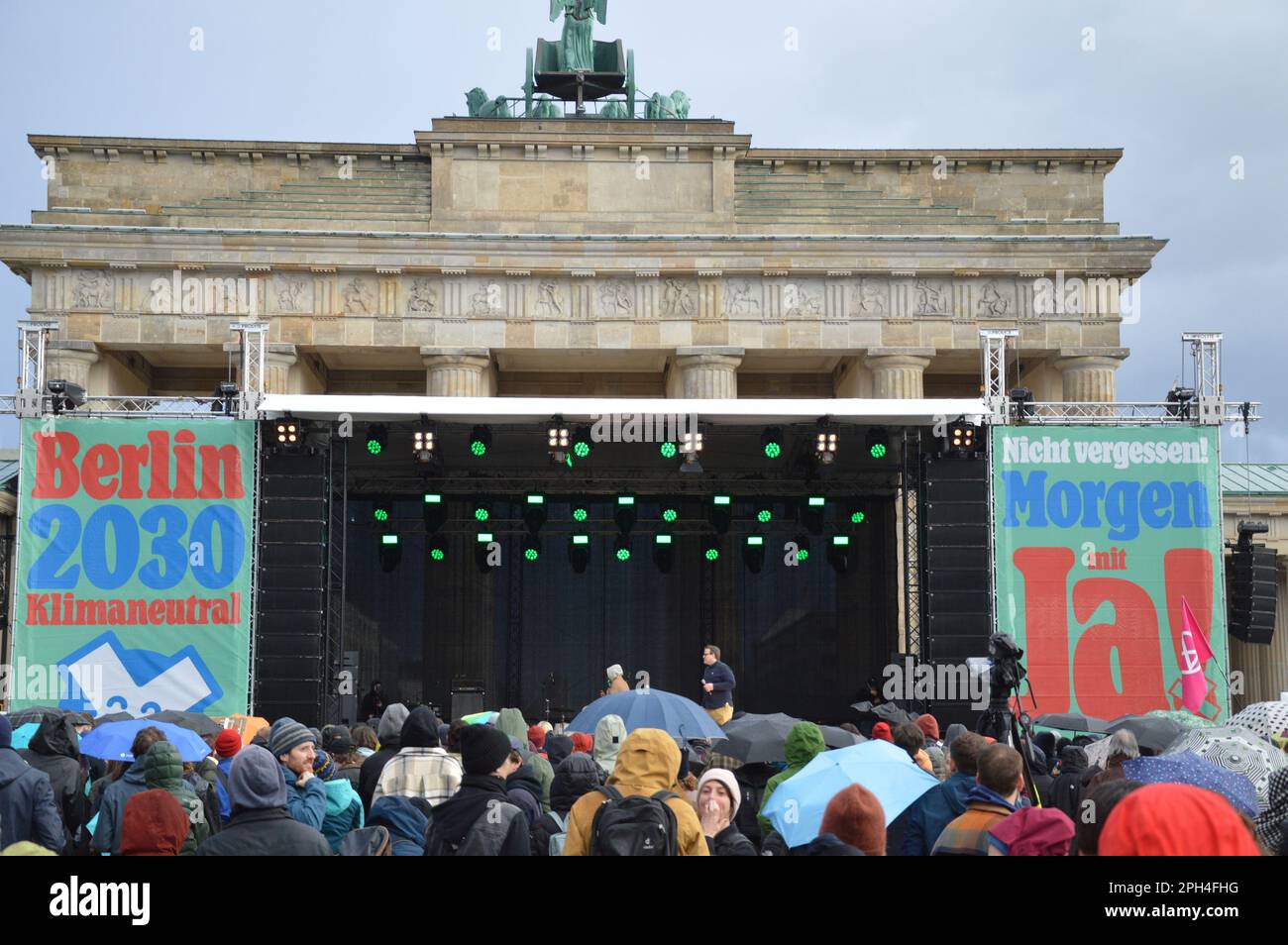 Berlin, Germany - March 25, 2023 - "Berlin 2030 Climate Neutral" rally