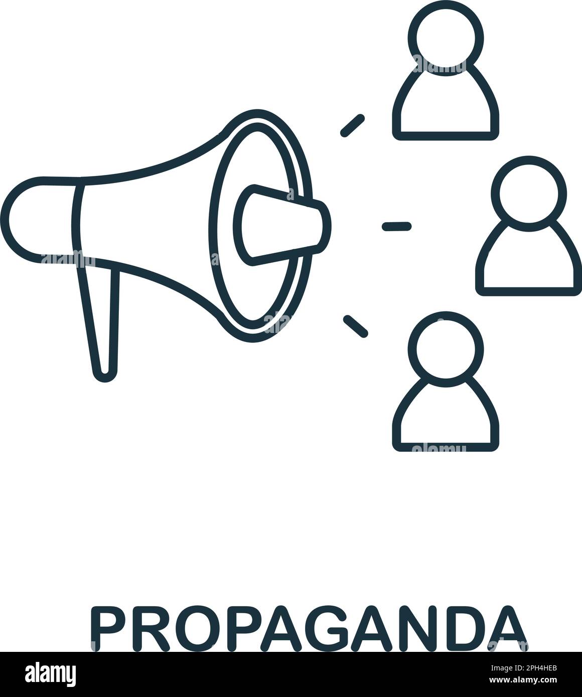 Propaganda line icon. Simple element from social activity collection ...