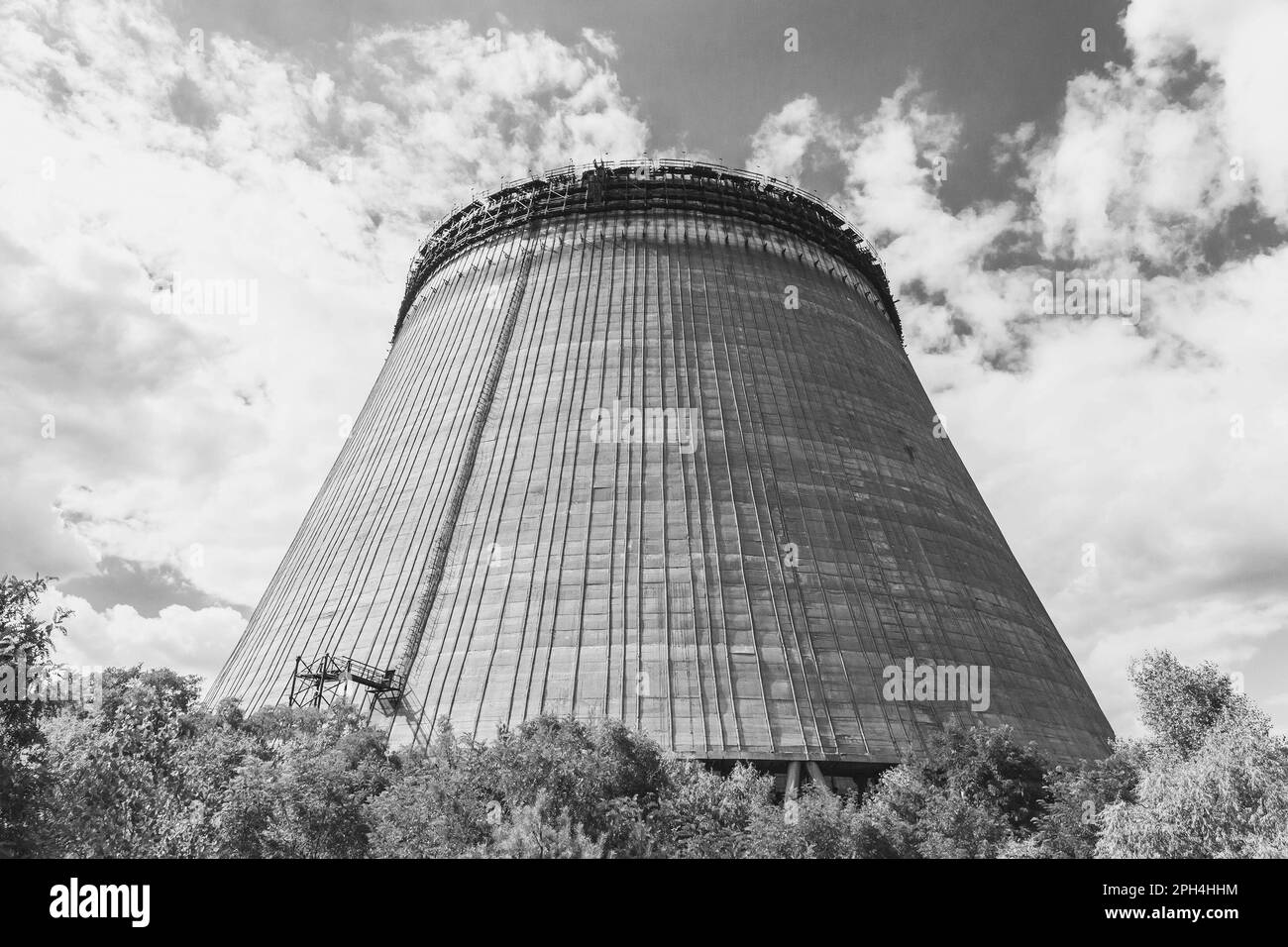 Unfinished cooling tower in pripyat Stock Photo Alamy