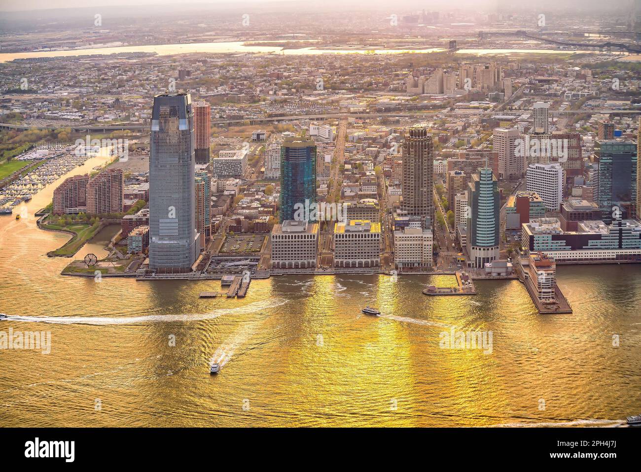 New Jersey city skyline cityscape of New York from top view in USA Stock Photo Alamy