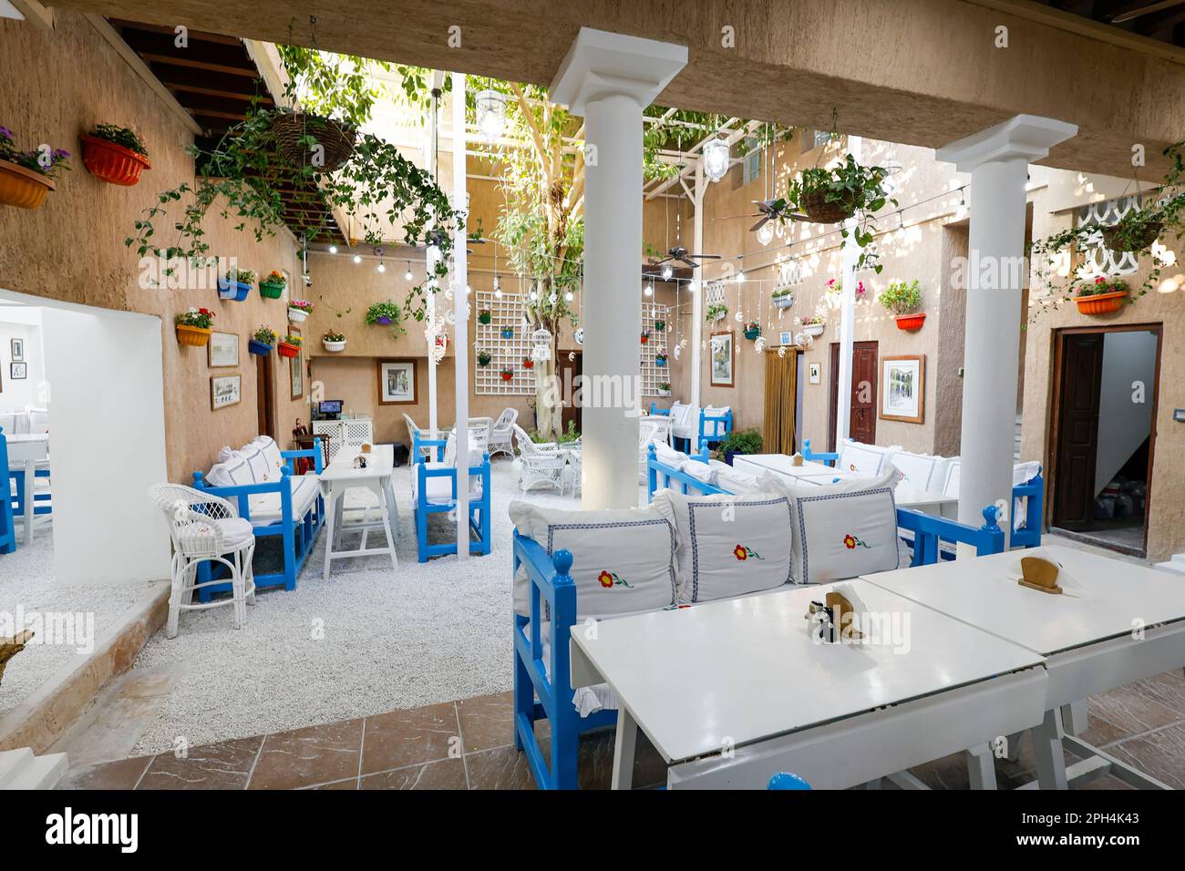 Arabian Tea House, Al Fahidi Historical District, Dubai, UAE Stock Photo Alamy