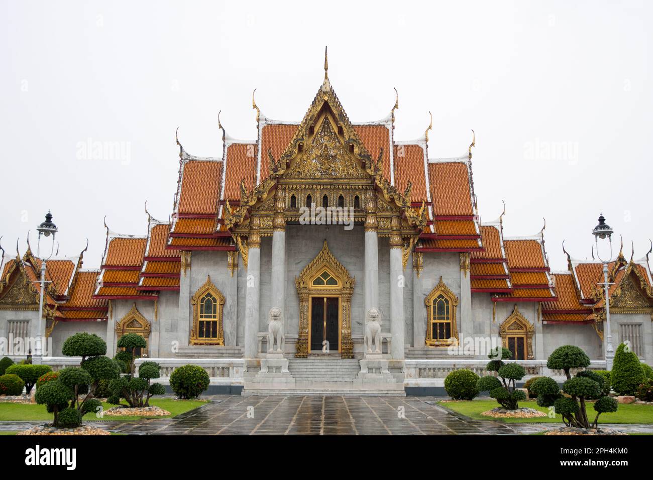 Wat Benchamabophit Dusitwanaram or Marble Temple in Bangkok. The Marble ...
