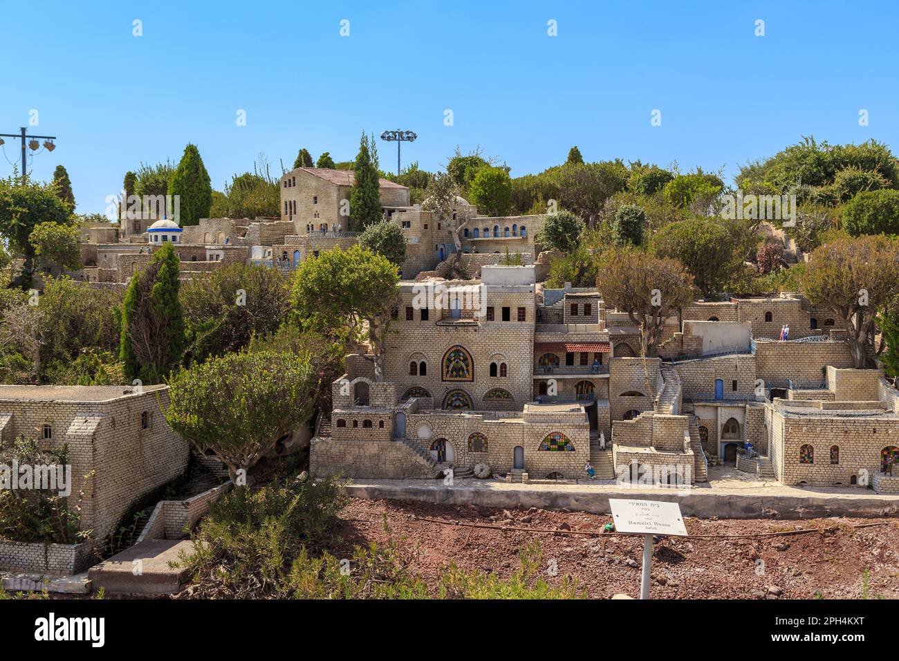 LATRUN, ISRSAEL - SEPTEMBER 18, 2017: This is the layout of the development of old Safed in the Mini Israel miniature park. Stock Photo