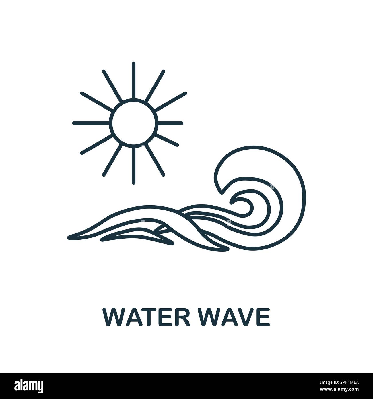 Water Wave line icon. Monochrome simple Water Wave outline icon for  templates, web design and infographics Stock Vector Image & Art - Alamy