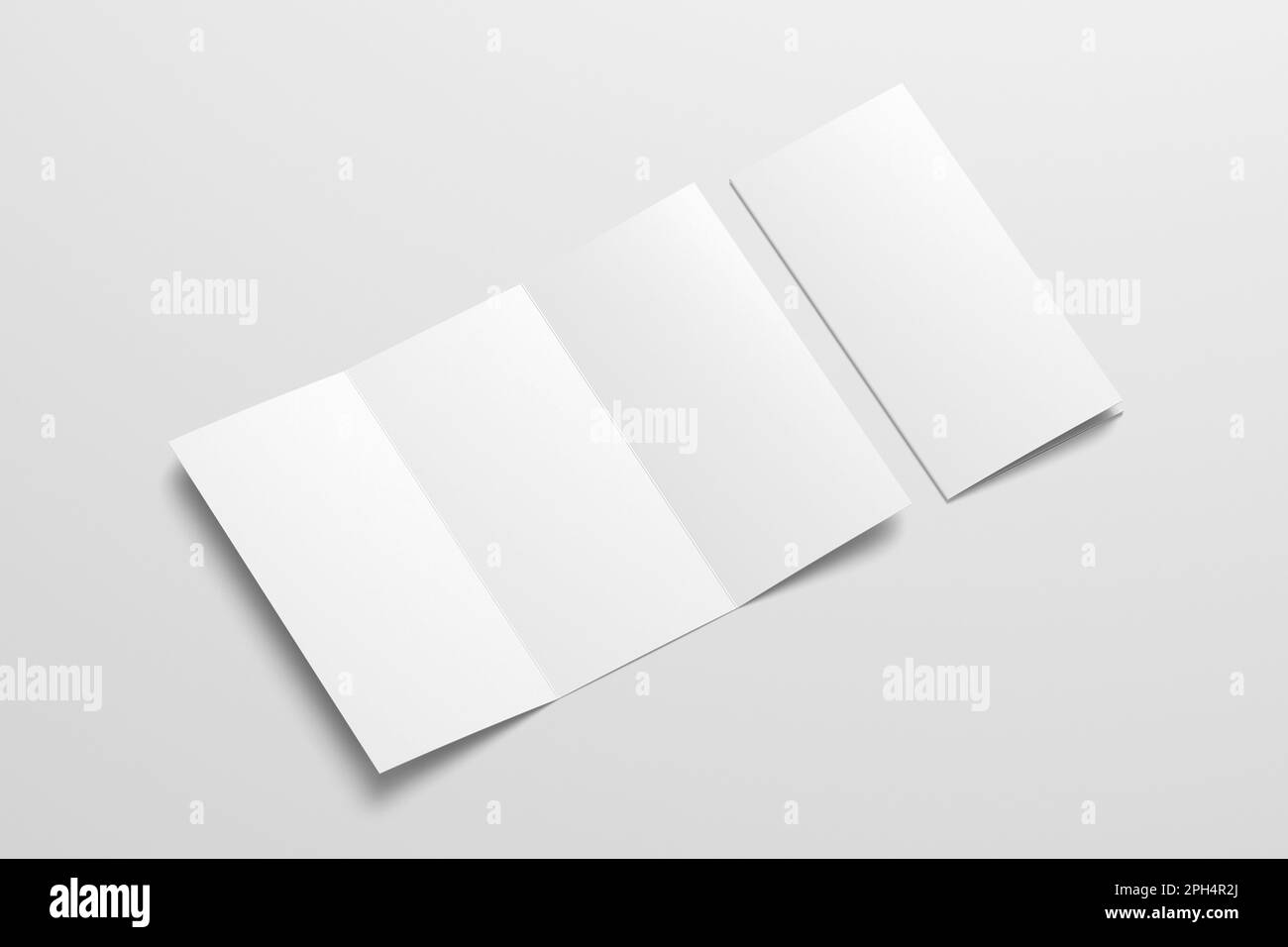 dl-tri-fold-brochure-3d-rendering-stock-photo-alamy