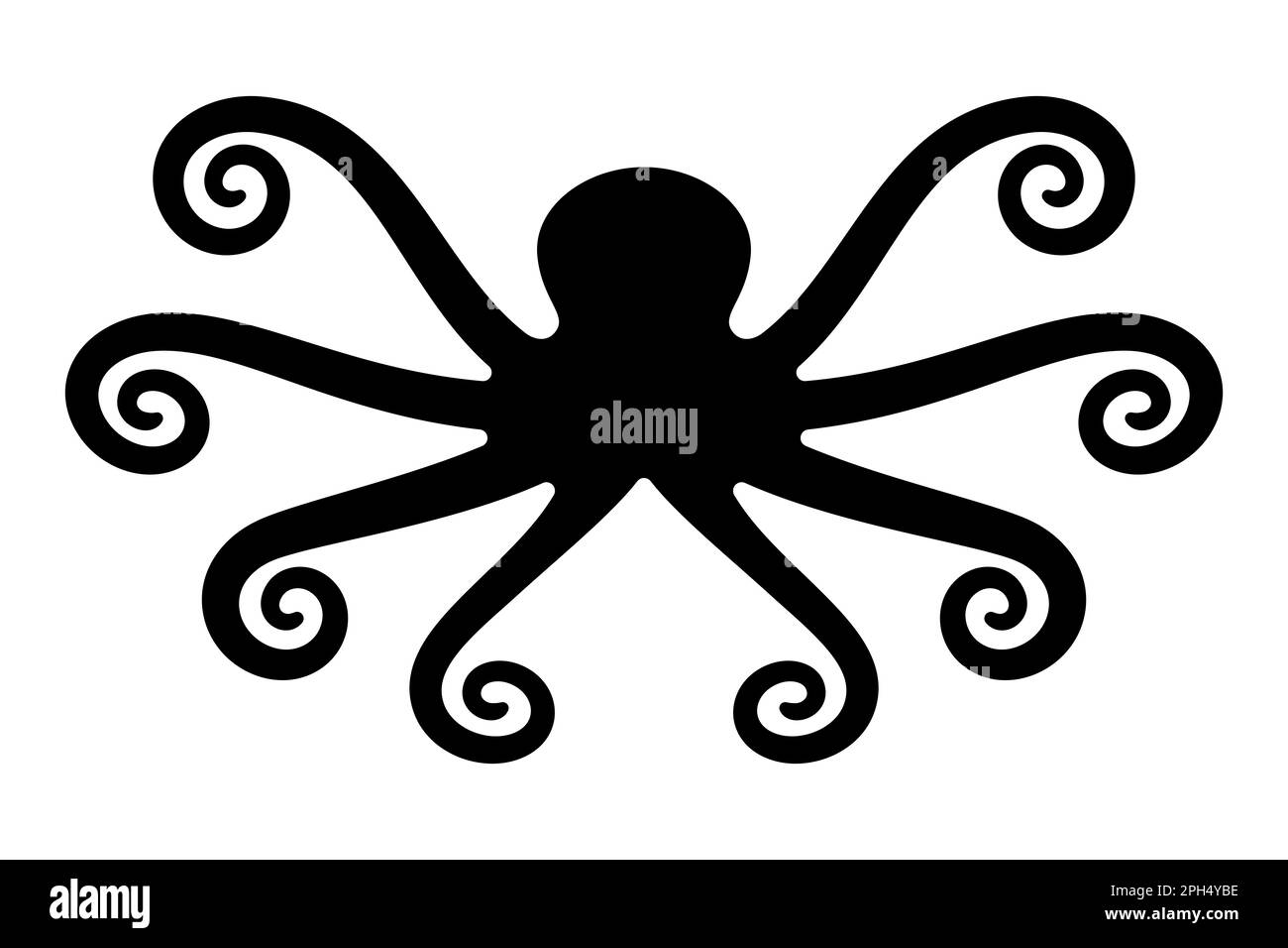 Kraken, symbol for a legendary sea monster, an octopus or polypus of enormous size with eight tentacles. Also a synonym for insatiable greed. Stock Photo