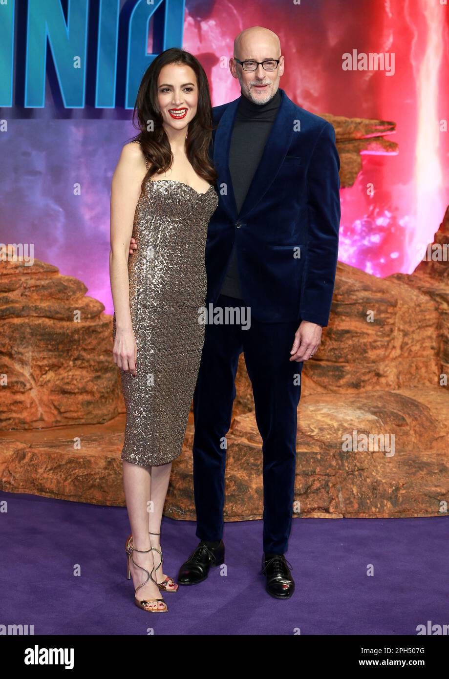 Sheila Naghshineh and Peyton Reed attend the 'Ant-Man And The Wasp: Quantumania' UK Gala Screening at BFI IMAX Waterloo in London. Stock Photo