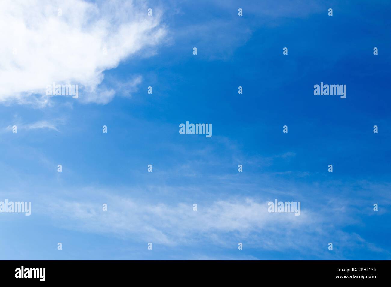 Clear blue color sky with white cloud background Stock Photo - Alamy