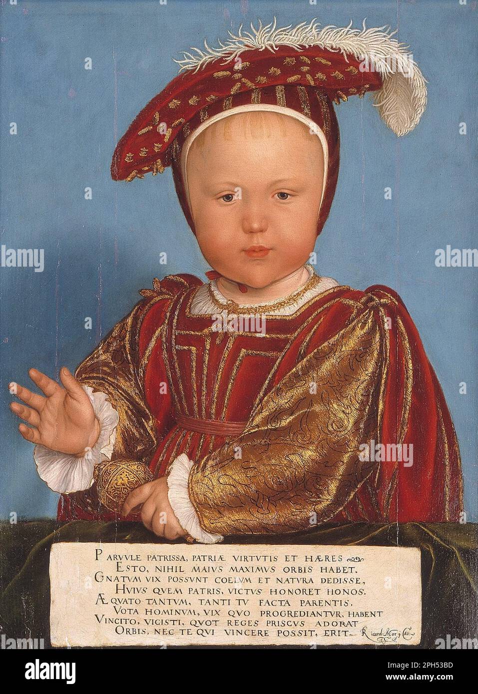 Edward, Prince of Wales, later King Edward VI circa 1538 by Hans Holbein (II) Stock Photo